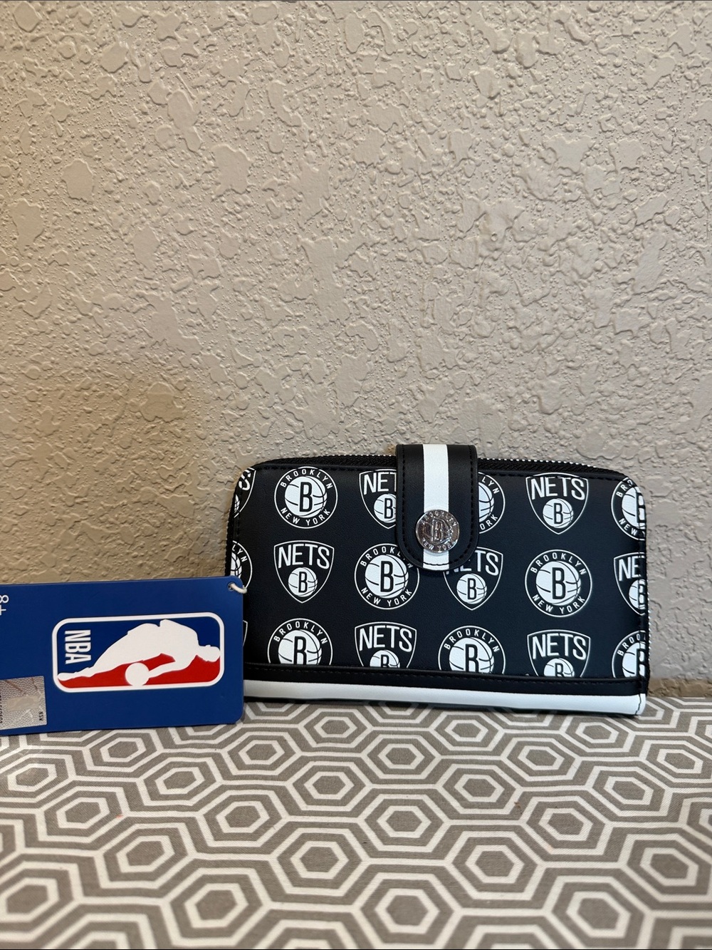 Loungefly Brooklyn Nets Black & White Logo Wallet